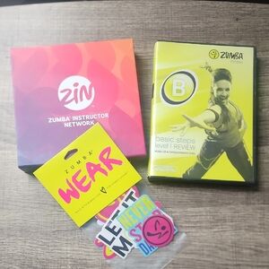 Zumba Fitness Bright Yellow & Hot Pink Sticker Pack includes DVD's